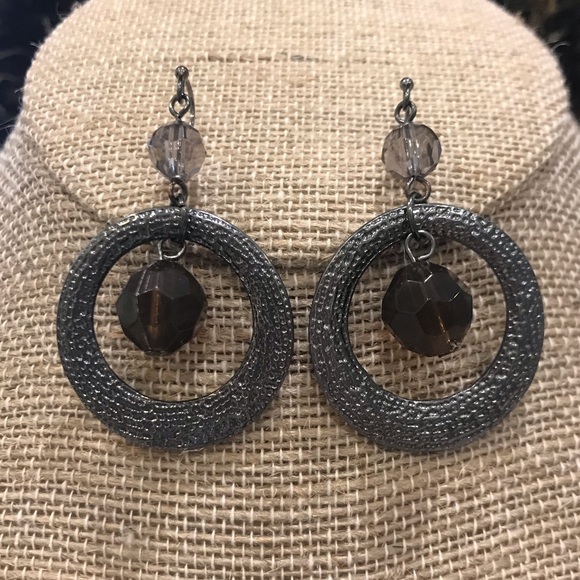 Premier Designs Hematite Plated Earrings - Picture 2 of 6